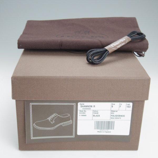 極上★チャーチ 90F/UK9【定価￥181,500-★ダイナイトソール仕様/SHANNON R】シャノン/103ラスト/プレーントゥ/黒/メンズ/Church's★l835