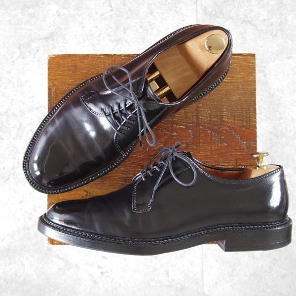 美品★オールデン 8E【定価￥211,200-★コードバン仕様/9901】バリーラスト/プレーントゥ/黒/メンズ/ALDEN★l837