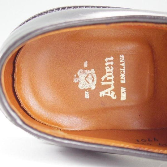 美品★オールデン 8E【定価￥211,200-★コードバン仕様/9901】バリーラスト/プレーントゥ/黒/メンズ/ALDEN★l837