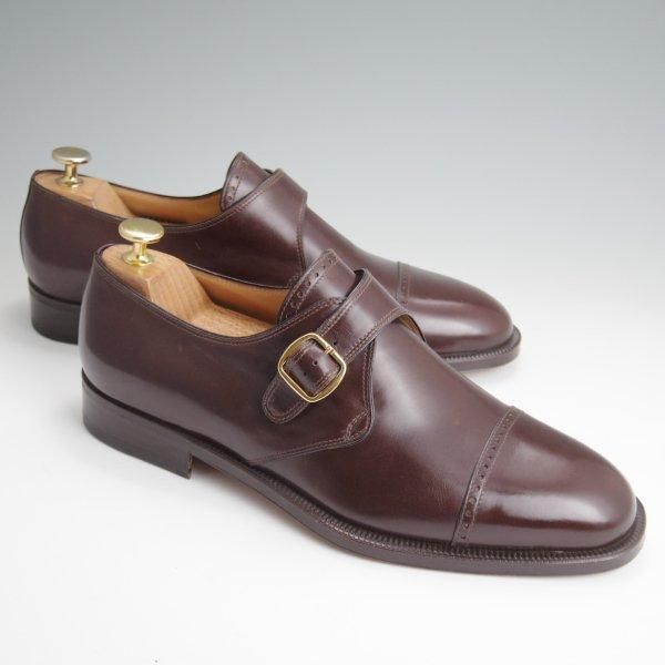 未使用★(伊)タニノクリスチー SIZE 8【デッドストック品★モンクストラップ/濃茶】カーフ/メンズ/TANINO CRISCI★l838