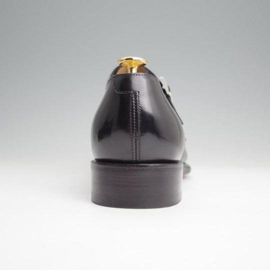 極美品★(伊)サントーニ SIZE 6【上級★グッドイヤーウェルテッド製法/レベルソ仕立て】ダブルモンク/カーフ/黒/メンズ/Santoni★l839