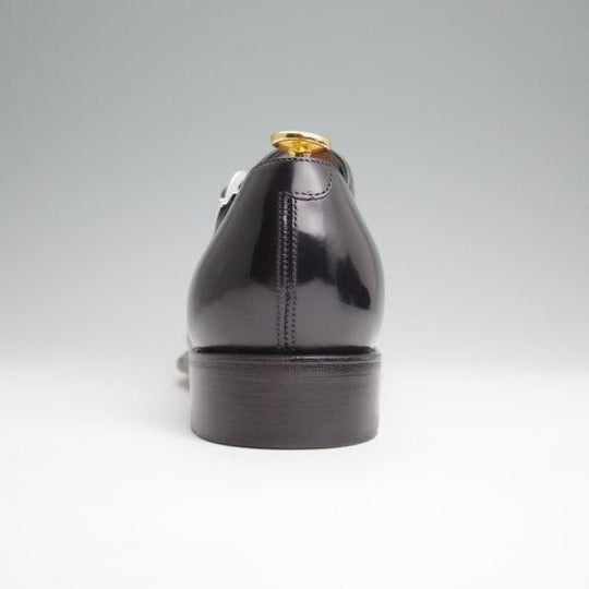極美品★(伊)サントーニ SIZE 6【上級★グッドイヤーウェルテッド製法/レベルソ仕立て】ダブルモンク/カーフ/黒/メンズ/Santoni★l839