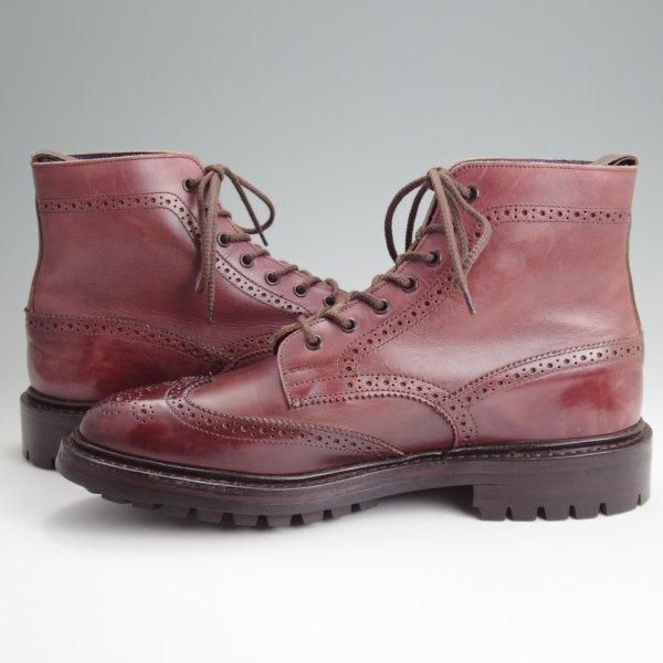 美品★トリッカーズ SIZE 8【同系モデル定価￥132,000-★コマンドソール仕様/カントリ−ブーツ/M7789】カーフ/赤茶/Tricker's★l842