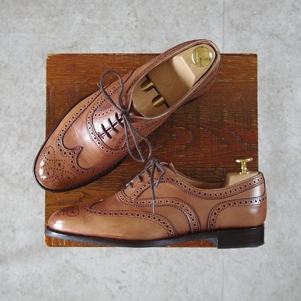 【未使用】CHEANEY チーニー Uチップ スリッポン 7.5 キャメル IMGP1491_Fotor.jpg?v=1750495940