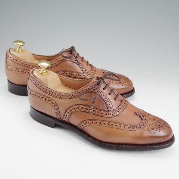 美品★(英)チーニー(レディース) 4.5D【定価￥74,800-★MILLY/ミリー/251ラスト】フルブローグ/カーフ/CONKER/薄茶/CHEANEY★l844