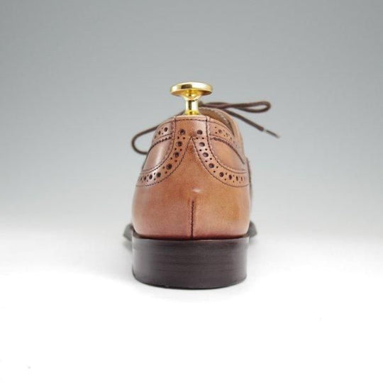 美品★(英)チーニー(レディース) 4.5D【定価￥74,800-★MILLY/ミリー/251ラスト】フルブローグ/カーフ/CONKER/薄茶/CHEANEY★l844