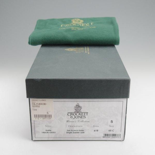 極美品★クロケット&ジョーンズ(レディース) 5C【定価￥94,600-★ダイナイトソール仕様/Hattie】フルブローグ/618ラスト/茶★l847