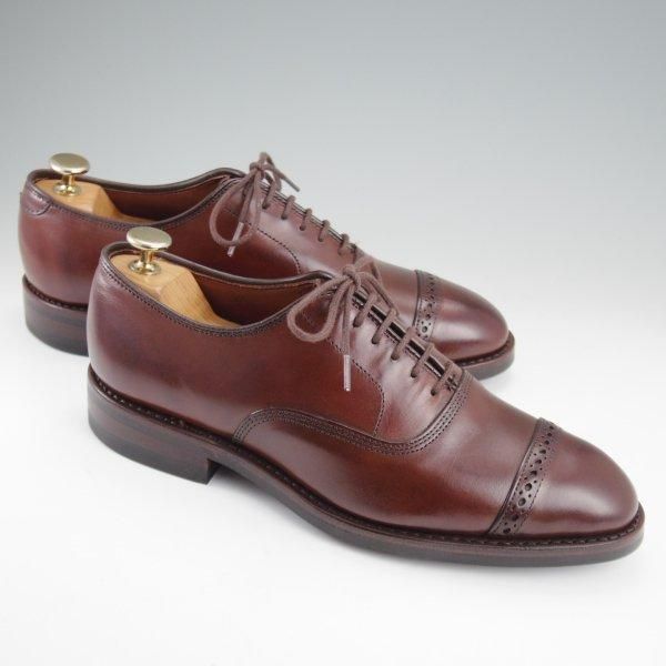 未使用★(米)アレンエドモンズ 7E【現行定価8.5万円程度★ダイナイトソール/Fifth Avenue】パンチドキャップトゥ/濃茶/ALLEN EDMONDS★l849