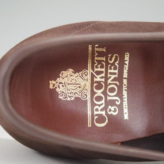 未使用★クロケット&ジョーンズ 6.5E【定価￥99,000-★コインローファー/Seaton/シートン】376ラスト/スエード/濃茶/Crockett&Jones★l850