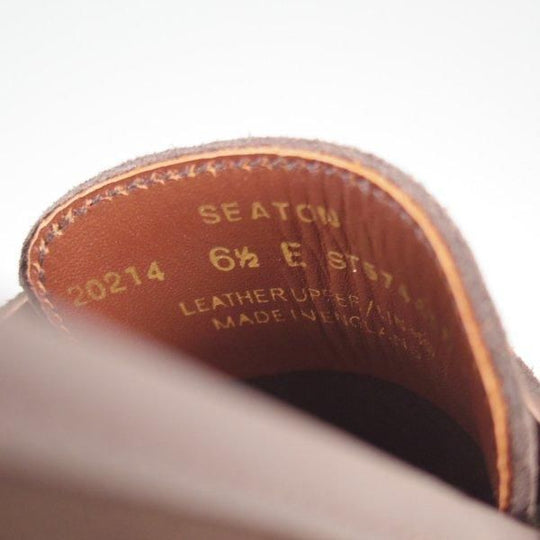 未使用★クロケット&ジョーンズ 6.5E【定価￥99,000-★コインローファー/Seaton/シートン】376ラスト/スエード/濃茶/Crockett&Jones★l850