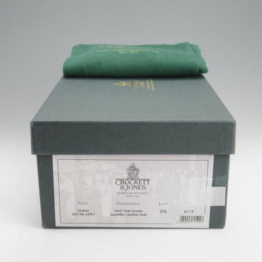 未使用★クロケット&ジョーンズ 6.5E【定価￥99,000-★コインローファー/Seaton/シートン】376ラスト/スエード/濃茶/Crockett&Jones★l850