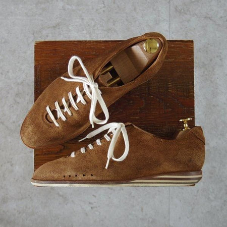 ★ジョンロブ SIZE 5【貴重★レザースニーカー/SPRINT】スエード/茶/メンズ/JOHN LOBB★l854