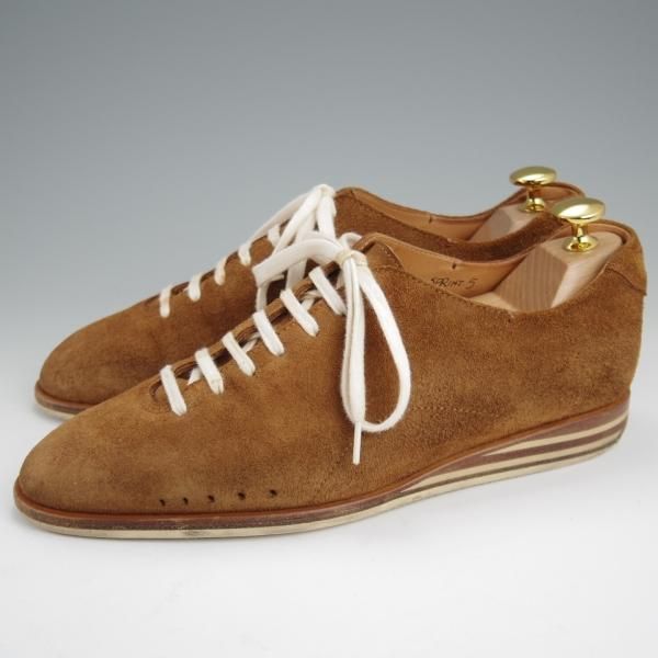 ★ジョンロブ SIZE 5【貴重★レザースニーカー/SPRINT】スエード/茶/メンズ/JOHN LOBB★l854