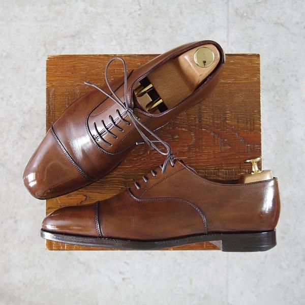 ★クロケット&ジョーンズ 5.5E【定価￥132,000-★AUDLEY/オードリー】ハンドグレードライン/337ラスト/カーフ/濃茶/Crockett&Jones★l855