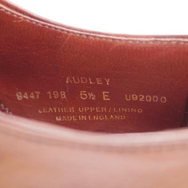 ★クロケット&ジョーンズ 5.5E【定価￥132,000-★AUDLEY/オードリー】ハンドグレードライン/337ラスト/カーフ/濃茶/Crockett&Jones★l855