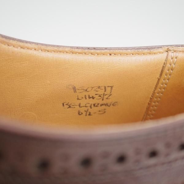 極上★トリッカーズ SIZE 6.5【定価￥104,500-★BELGRAVE/ベルグレイブ】クォーターブローグ/6143/カーフ/濃茶/メンズ/Tricker's★l858