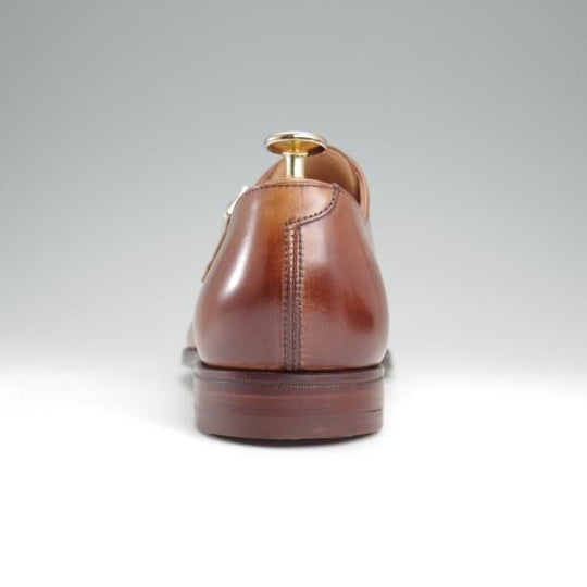 未使用★クロケット&ジョーンズ 6.5E【ハンドグレードライン★MONTPELLIER 2/ダブルモンク】373ラスト/カーフ/茶/Crockett&Jones★l859