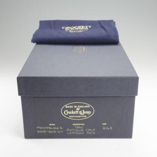 未使用★クロケット&ジョーンズ 6.5E【ハンドグレードライン★MONTPELLIER 2/ダブルモンク】373ラスト/カーフ/茶/Crockett&Jones★l859