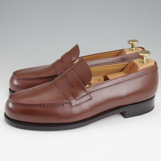 極美品★J.M.ウエストン 7D【定価￥151,800-★180/コインローファー】41ラスト/ボックスカーフ/タン/茶/Weston/ウェストン★l866