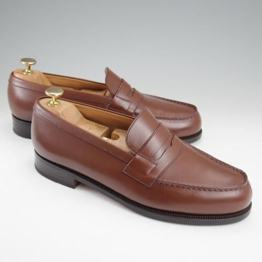 極美品★J.M.ウエストン 7D【定価￥151,800-★180/コインローファー】41ラスト/ボックスカーフ/タン/茶/Weston/ウェストン★l866