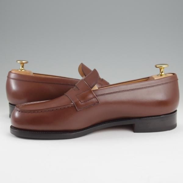 極美品★J.M.ウエストン 7D【定価￥151,800-★180/コインローファー】41ラスト/ボックスカーフ/タン/茶/Weston/ウェストン★l866