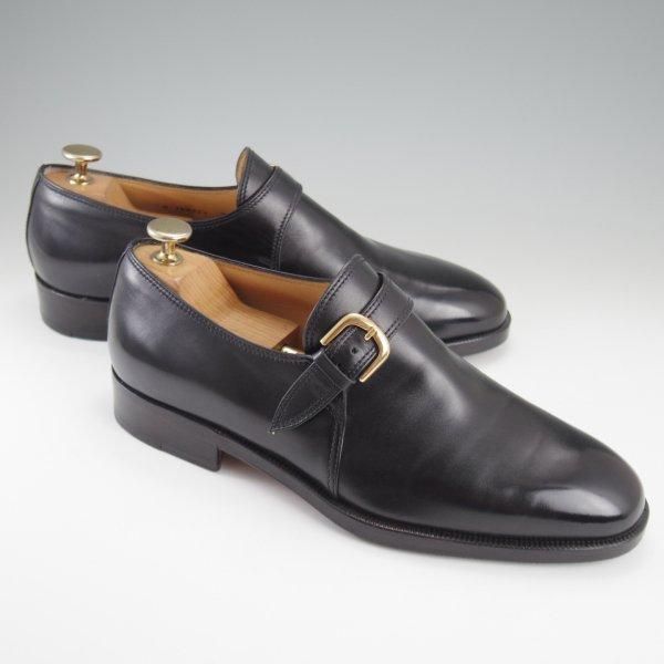 極上★(伊)タニノクリスチー SIZE 7【定価15万円以上★モンクストラップ/黒】カーフ/メンズ/TANINO CRISCI★l891