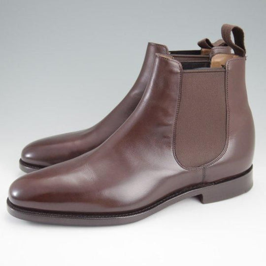 極美品★チャーチ 70F/UK7【貴重★002ラスト/サイドゴアブーツ】Runcorn/4都市ロゴ/カーフ/濃茶/メンズ/Church's★l892