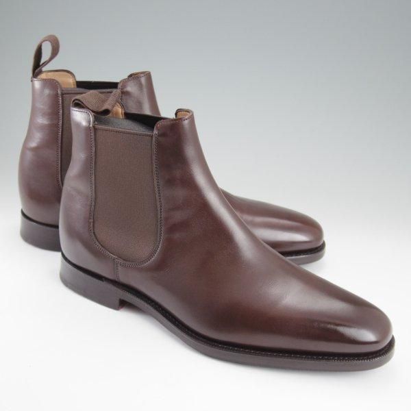 極美品★チャーチ 70F/UK7【貴重★002ラスト/サイドゴアブーツ】Runcorn/4都市ロゴ/カーフ/濃茶/メンズ/Church's★l892