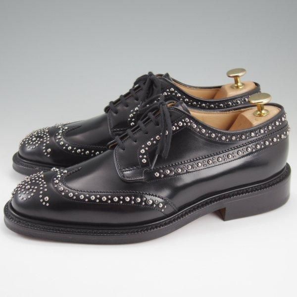 未使用★チャーチ 60F/UK6【現行定価20万円以上★GRAFTON MET/グラフトン/スタッズ】173ラスト/フルブローグ/黒/メンズ/Church's★l902