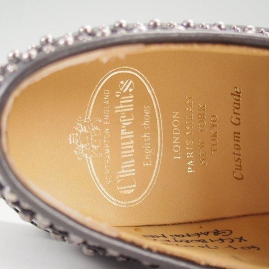 未使用★チャーチ 60F/UK6【現行定価20万円以上★GRAFTON MET/グラフトン/スタッズ】173ラスト/フルブローグ/黒/メンズ/Church's★l902