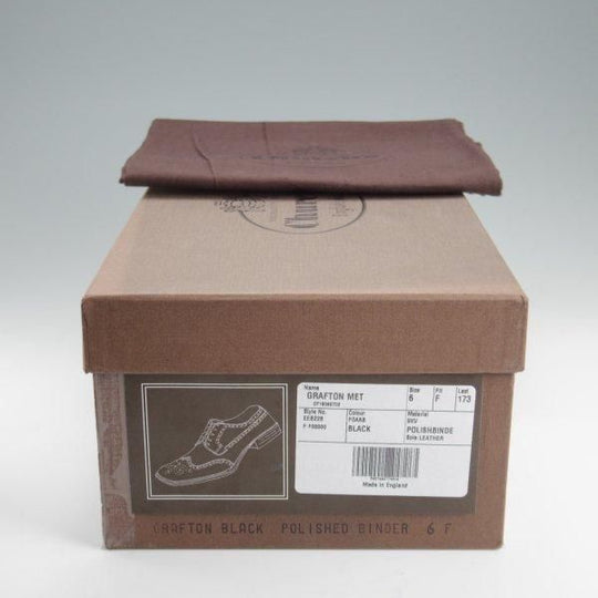 未使用★チャーチ 60F/UK6【現行定価20万円以上★GRAFTON MET/グラフトン/スタッズ】173ラスト/フルブローグ/黒/メンズ/Church's★l902