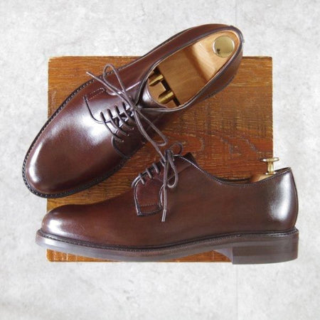 未使用★(スペイン製)Berwick/バーウィック SIZE 7【ダイナイトソール★ホーウィン社/クロムエクセルレザー】3680/プレーントゥ/濃茶★l903