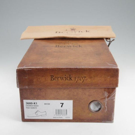 未使用★(スペイン製)Berwick/バーウィック SIZE 7【ダイナイトソール★ホーウィン社/クロムエクセルレザー】3680/プレーントゥ/濃茶★l903
