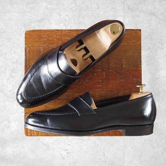 極上★クロケット&ジョーンズ 6.5E【定価￥124,300-★福島ティアモ雄介氏監修モデル/HARCOURT 2】ローファー/黒/Crockett&Jones★l906