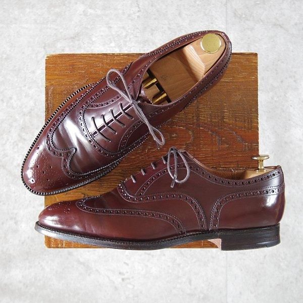 ★チャーチ 80F/UK8【旧チャーチ★3都市ロゴ/84ラスト/アパルーサカーフ】フルブローグ/濃茶/メンズ/Church's★l912