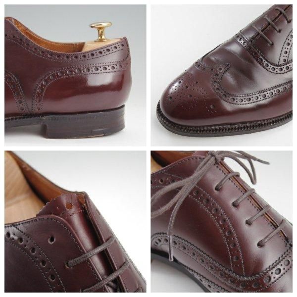 ★チャーチ 80F/UK8【旧チャーチ★3都市ロゴ/84ラスト/アパルーサカーフ】フルブローグ/濃茶/メンズ/Church's★l912