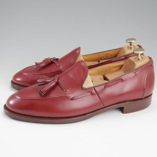 ★トリッカーズ SIZE 9【貴重★80万番台(90's初頭)/タッセルローファー】カーフ/赤茶/メンズ/Tricker's★l913