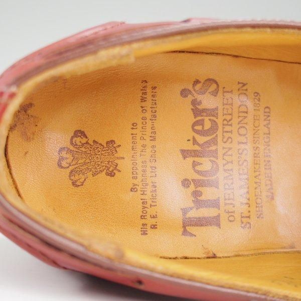 ★トリッカーズ SIZE 9【貴重★80万番台(90's初頭)/タッセルローファー】カーフ/赤茶/メンズ/Tricker's★l913