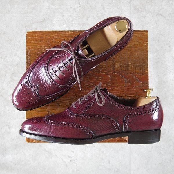 美品★(台東区)ジョーワークス SIZE 7.5【注文価格￥114,400〜★(米)ホーウィン社のハッチグレイン/純正ツリー付】赤茶/JOE WORKS★l917
