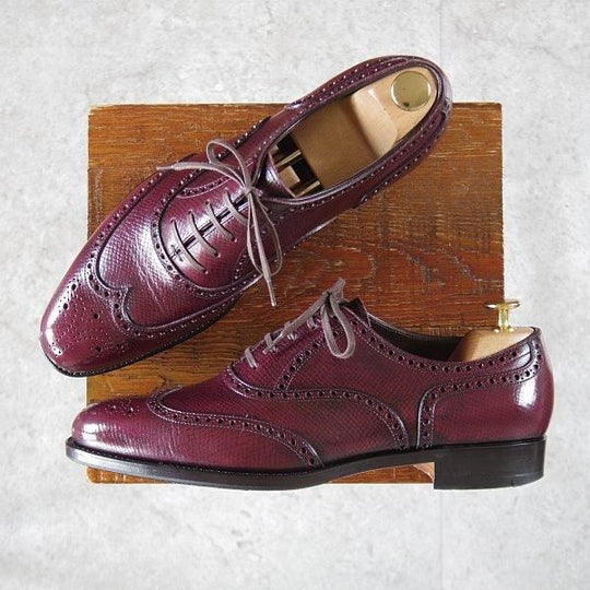 美品★(台東区)ジョーワークス SIZE 7.5【注文価格￥114,400〜★(米)ホーウィン社のハッチグレイン/純正ツリー付】赤茶/JOE WORKS★l917