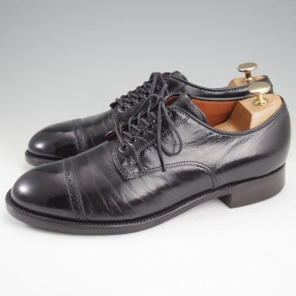 美品★オールデン 7.5D【貴重★キッド(仔山羊革)/モディファイドラスト/(新潟)ナトリヤ別注】N3501/パンチドキャップトゥ/黒/ALDEN★l919