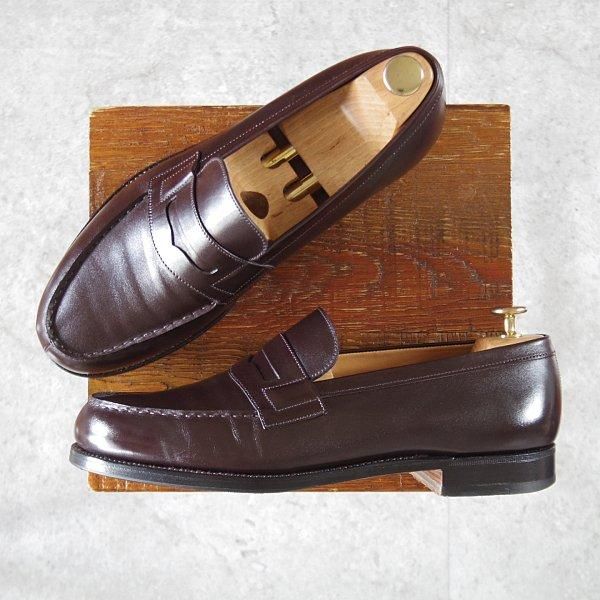 美品★J.M.ウエストン 8E【現行定価￥151,800-★180/コインローファー】41ラスト/ボックスカーフ/濃茶/メンズ/Weston/ウェストン★l920