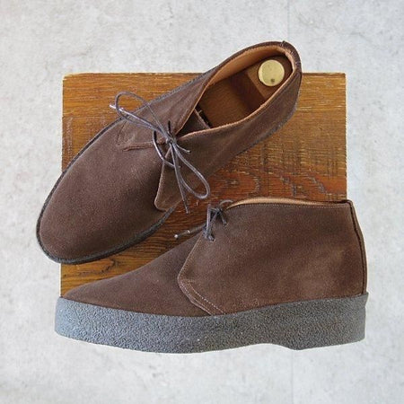 未使用★(英)SANDERS/サンダース SIZE 6.5【定価￥52,800-★チャッカブーツ/マッドガード】6480/スエード/濃茶/メンズ★l923