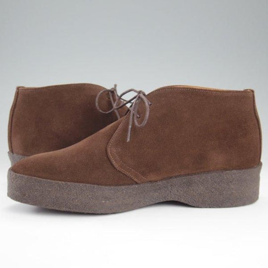 未使用★(英)SANDERS/サンダース SIZE 6.5【定価￥52,800-★チャッカブーツ/マッドガード】6480/スエード/濃茶/メンズ★l923