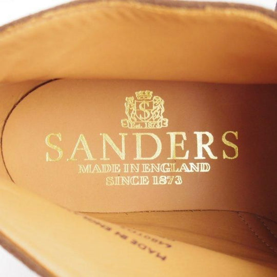 未使用★(英)SANDERS/サンダース SIZE 6.5【定価￥52,800-★チャッカブーツ/マッドガード】6480/スエード/濃茶/メンズ★l923