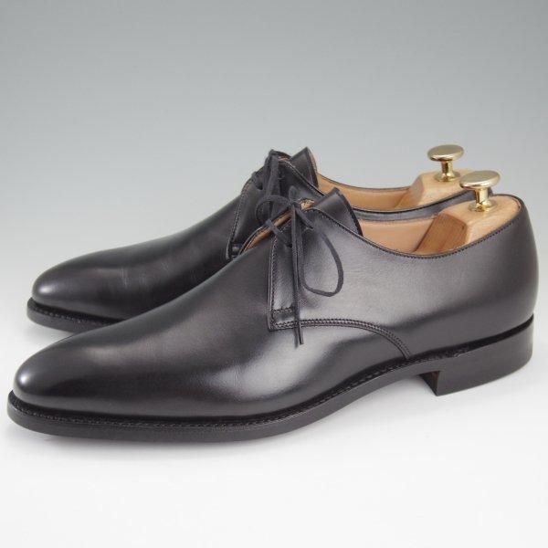 未使用★クロケット&ジョーンズ 7.5E【★CRAWLEY/クローリー/360ラスト】CITYソール/Vフロント/プレーントゥ/黒/Crockett&Jones★l924