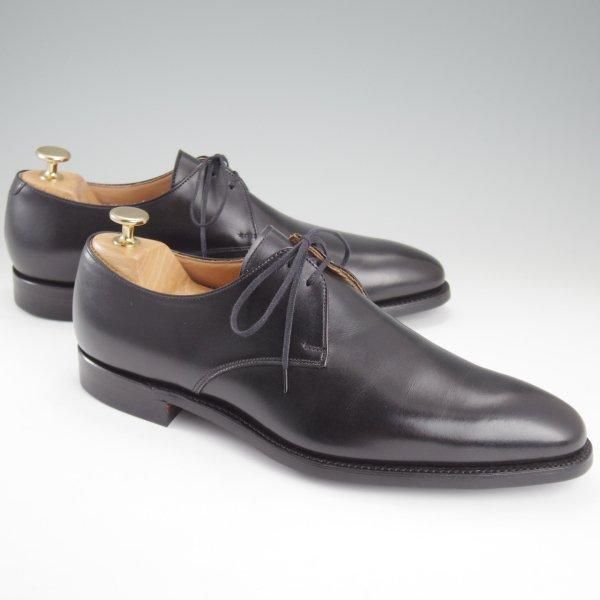 未使用★クロケット&ジョーンズ 7.5E【★CRAWLEY/クローリー/360ラスト】CITYソール/Vフロント/プレーントゥ/黒/Crockett&Jones★l924
