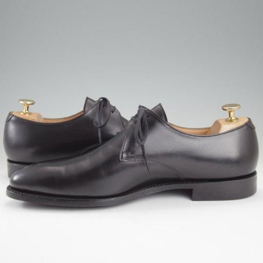 未使用★クロケット&ジョーンズ 7.5E【★CRAWLEY/クローリー/360ラスト】CITYソール/Vフロント/プレーントゥ/黒/Crockett&Jones★l924