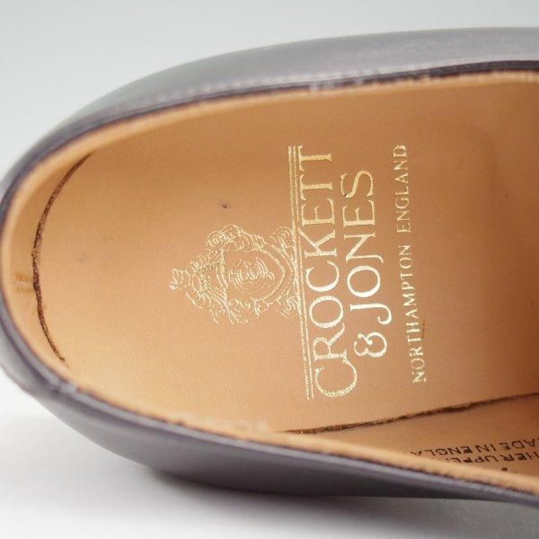 未使用★クロケット&ジョーンズ 7.5E【★CRAWLEY/クローリー/360ラスト】CITYソール/Vフロント/プレーントゥ/黒/Crockett&Jones★l924