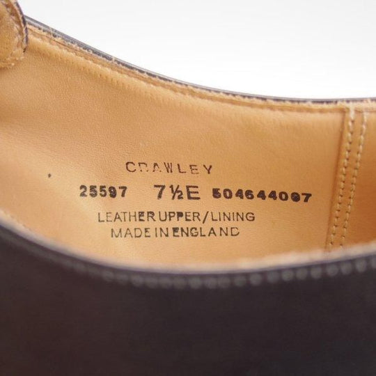 未使用★クロケット&ジョーンズ 7.5E【★CRAWLEY/クローリー/360ラスト】CITYソール/Vフロント/プレーントゥ/黒/Crockett&Jones★l924